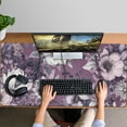 thumbnail image 7 of Purple Pink Watercolor Cute Flowers Gaming Mouse Mat, Rectangle 3XL Extra Large Mouse Pad 47.3 X 23.6 Inches Non-Slip Rubber Gaming Mouse Pad with Stitched Edges, Office Mouse Pad for Women Men Kids, 7 of 7