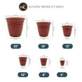thumbnail image 4 of The HC Companies 6 Inch Eclipse Round Planter with Saucer - Indoor Outdoor Plant Pot for Flowers, Vegetables, and Herbs, Clay, 4 of 6