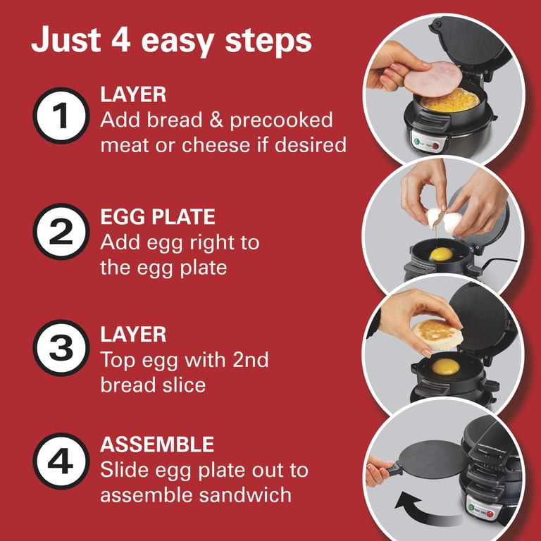 Hamilton Beach Breakfast Sandwich Maker with Egg Ring photo 5