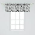 thumbnail image 2 of Ambesonne Cartoon Window Valance, Comic Funny Rabbits, 42" x 18", Charcoal Grey and White, 2 of 3