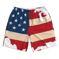 thumbnail image 5 of Goofa American Flag Map Printed Mens Swim Trunks Summer Quick Dry Short Beach Swimwear Bathing Suits-Medium, 5 of 9