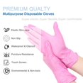 thumbnail image 4 of Guantes desechables de nitrilo rosa, resistentes al agua, antiestáticos, versátiles y duraderos, sin látex, 100 piezas, 4 of 4