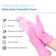 thumbnail image 4 of Guantes desechables de nitrilo rosa, resistentes al agua, antiestáticos, versátiles y duraderos, sin látex, 100 piezas, 4 of 4