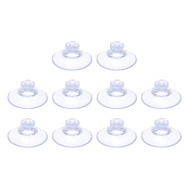 Uxcell 20mm/0.8 Inch PVC Suction Cups Sucker Pads Without Hooks for Home Kitchen Hanging, Clear 10 Pack