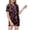 Black, variant on HCYSFG Girls Palm Tree Print Pajama Sets 2 Piece Notch Neck Short Sleeve Lounge Set Button Front Shirt And Shorts Chest Pocket Sleepwear Sets