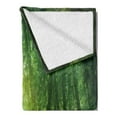 thumbnail image 2 of Forest Soft Flannel Fleece Throw Blanket, Mysterious Woods Landscape Old Trees, Cozy Plush for Indoor and Outdoor Use, 50" x 60", Lime Green Forest Green, by Ambesonne, 2 of 5