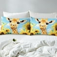 thumbnail image 4 of Erosebridal Drap-Housse Rustique Vache Simple, Ensemble de Draps Imprimé Vache Simple, Décoration Patchwork Faune, 2 Pcs (Sans Drap Plat), 4 of 6