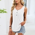 thumbnail image 4 of enyan Women's Double Lined Basic Tank Top Adjustable Spaghetti Straps Sleeveless Camisole Shirts Women Athletic Tops,White,XL, 4 of 7