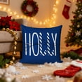 thumbnail image 6 of Xuniizn Christmas Pillow Covers 18x18 inch Xmas Decorations Soft Plush Faux Fur Wool Christmas Throw Pillow Cases Winter Holiday Decor for Sofa Living Room, 6 of 7