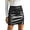 Black, variant on Womens Fuax Leather Skirt High Waisted Bodycon Pencil Mini Skirts with Shorts