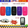 thumbnail image 3 of Dobrev Silicone 4 Button Case Cover Keyless Entry Protector Fob Skin Rubber Holder for Acura 2017 2018 2019 2020 Rdx Rlx ILX TLX MDX Key  Blue, 3 of 3