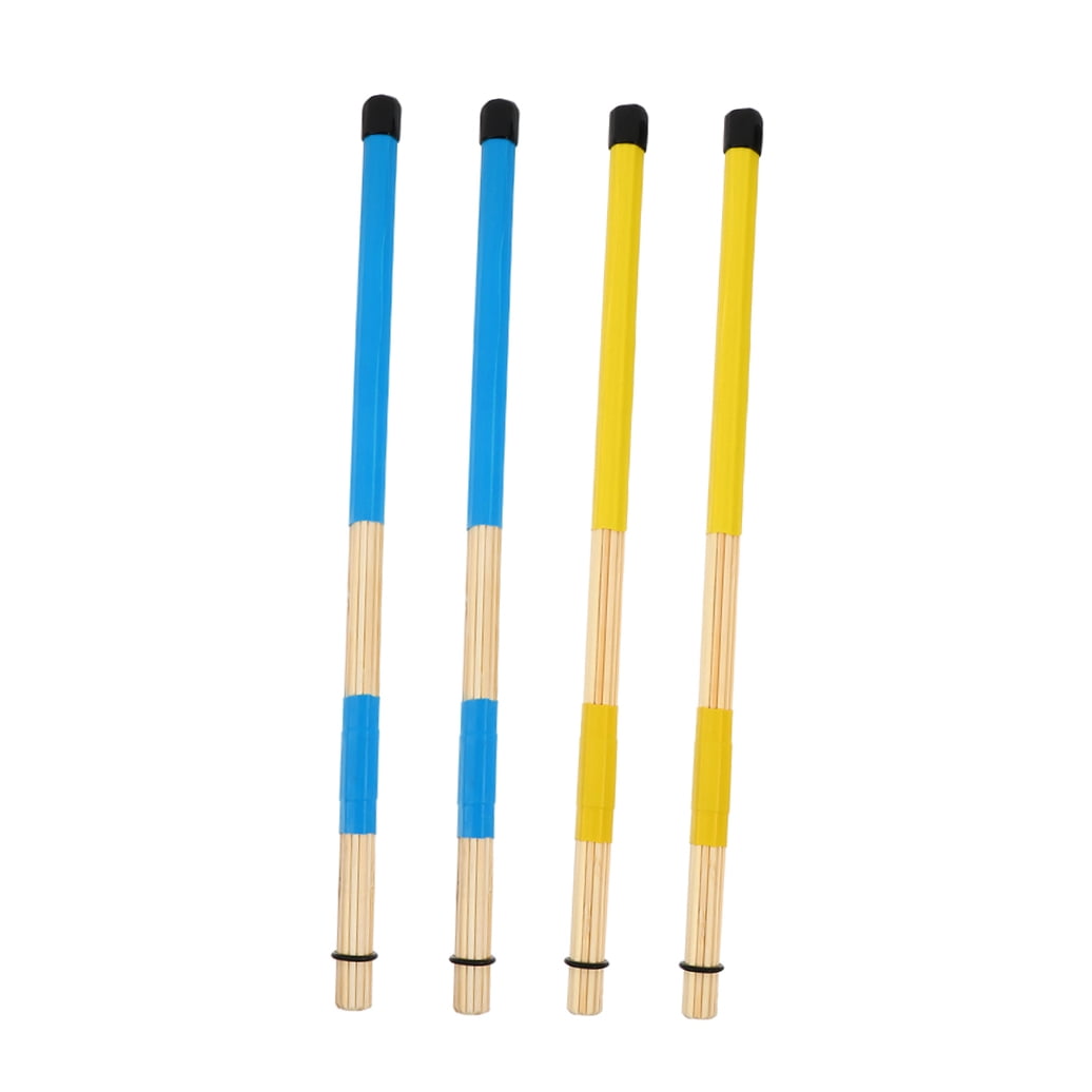 RENACLIPY 4-Pack Professional Wooden Drumsticks with Comfortable Grip, Assorted Colors for Drumming Practice and Performance