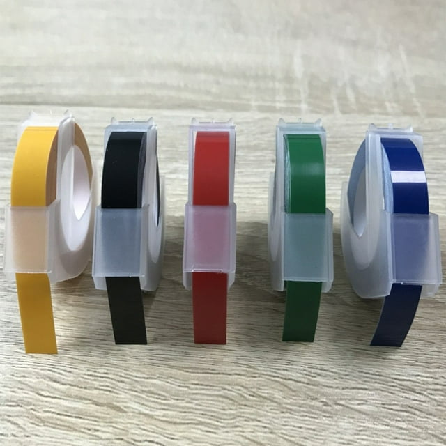 Multi Color Label Maker Embossing Refill Tape 6mm X 3Meters for MOTEX Dymo