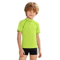 thumbnail image 3 of FUZHIQ Boys Girls Rash Guard Short Sleeve UPF 50+ Sun Protection Swim Shirt Kids Quick Dry SPF Water Shirt,11-12 Years, 3 of 6