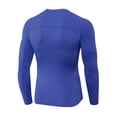 thumbnail image 4 of Gunia Mens Workout Gym Shirts Men Tight Fitting Fitness Sports Training Long Sleeved T Shirt Tees For Running Athletic Sport Tops Men'S Shirts Blue L, 4 of 4