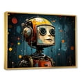 thumbnail image 2 of Designart "Fusion of Pop Art and Robot II" Fashion Framed Wall Art - Glam Yellow Pop Art Living Room Framed Canvas Art, 2 of 6