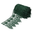 thumbnail image 1 of Uxcell 3.14 inch Wide 5 Yard Lace Ribbon Floral Pattern Dark Green Embroidered Lace Trim for Sewing Making, Gift Wrapping, 1 of 5
