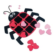 Ladybug Valentine Tic Tac Toe Craft Kit - Party Favors - 12 Pieces