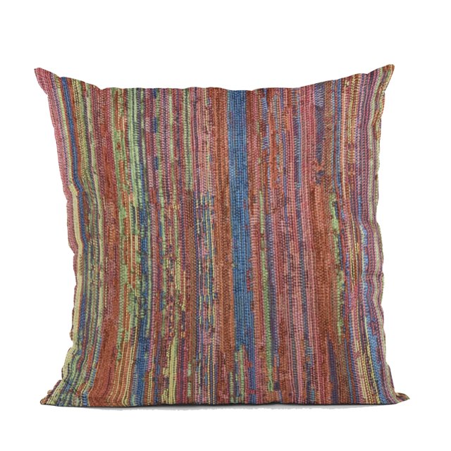 Plutus Coussin de Luxe à Rayures Rouges Multicolores Plutus 20 Po x 30 Po, Double Face 20 Pouces x 30 Pouces Queen