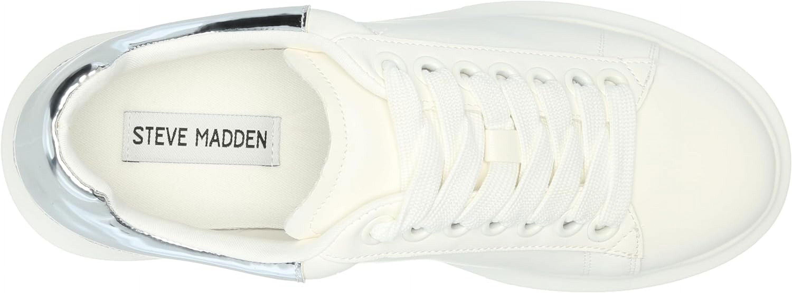 STEVE MADDEN GLACER Sneakers White / Silver - Walmart.com STEVE MADDEN GLACER Sneakers White / Silver - Walmart.com