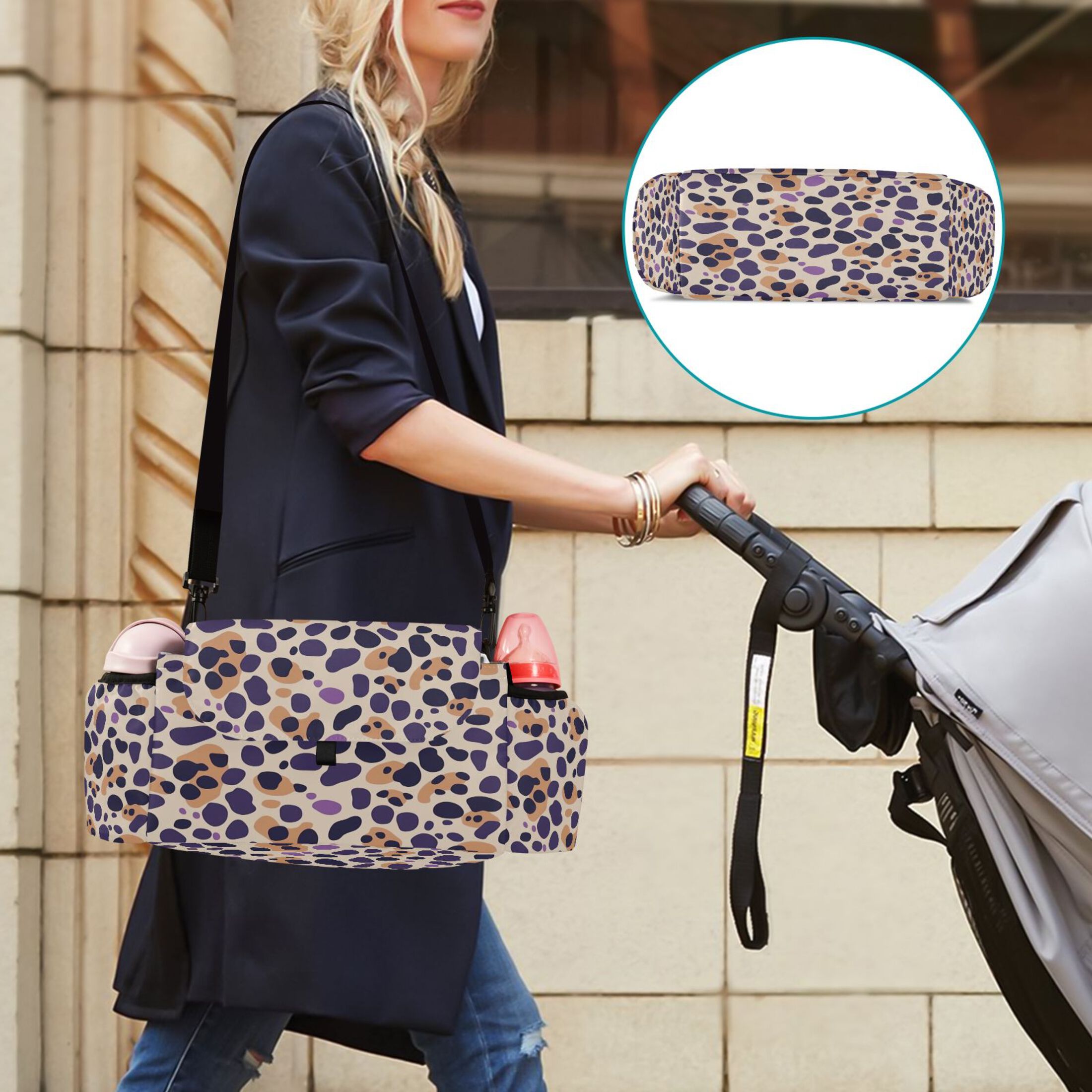DIXRUYEE Stroller Organizer Spots Of Charm Printed