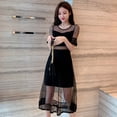 thumbnail image 5 of PIKADINGNIS Sexy Mesh Patchwork Dress Women Elegant Chic Lace Floral Wedding Party Dress Woman Fashion See Through Summer Dresses, 5 of 6
