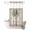 Beige/Brown/Green, variant on No Hook Shower Curtain, Palm Trees Shower Curtains for Bathroom with See Through Top Window, Brown Tropical Plants Summer Green Waterproof & Washable Bath Curtain Extra Long 72"x96"
