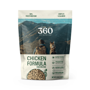 360 Pet Nutrition Freeze Dried Chicken Dog Food, 16 oz