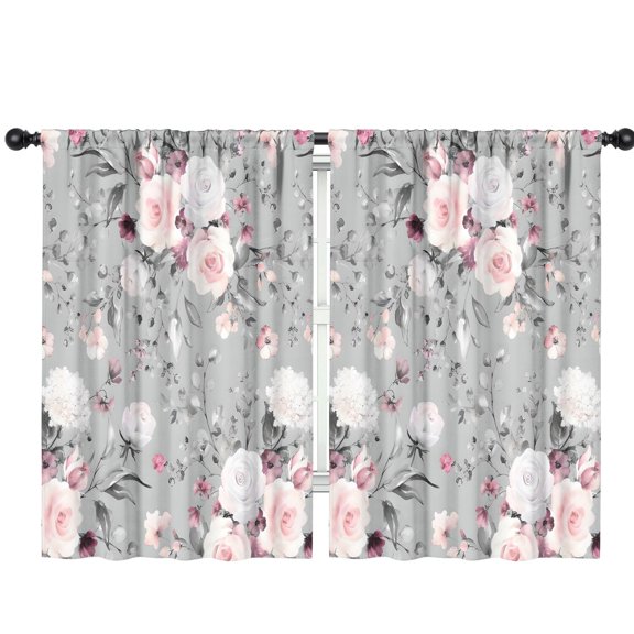 Blackout Kids Curtains,Pioneer Flower Floral Print Pattern Childrens Insulated Curtains Set Of 2,Bedroom Essentials,Toddler Room Decor 42"x63"