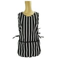 thumbnail image 2 of DALIX Cobbler Apron 2 Pockets Smock Regular Double Sided Aprons 28.5" x 18.5" in Striped Black, 2 of 4