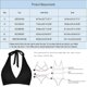 thumbnail image 3 of ZHAOCHENG Parte superior de bikini para mujer: diseño ajustado al busto, cuello halter, relleno extraíble, sin aros, 3 of 5