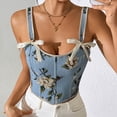thumbnail image 2 of WRKEKC Débardeurs Dos Nageur pour Femmes Grande Taille Imprimé Floral Col Rond Cami avec Gaines pour Contouring Corporel et Tenue Décontractée, 2 of 9