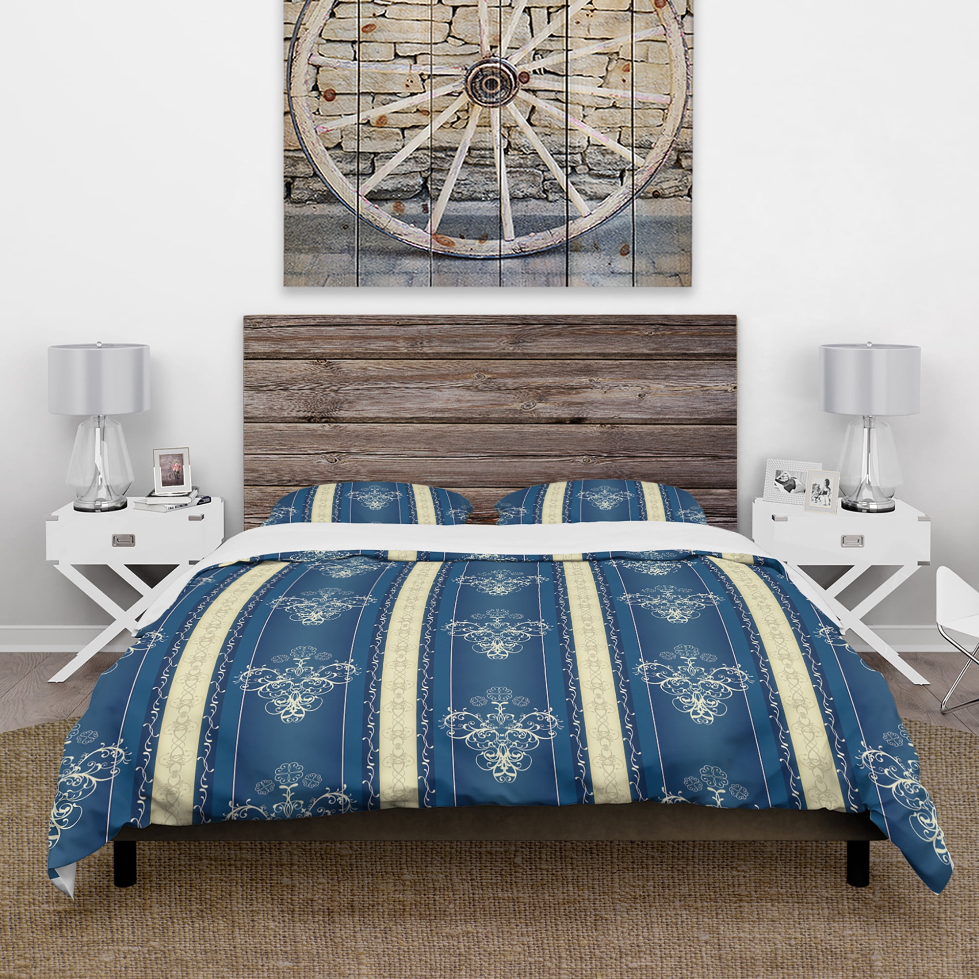 Designart 'Luxury lace Design' Mid-Century Modern Duvet Cover Set