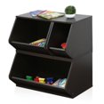 thumbnail image 3 of Furinno KidKanac Ensemble de Rangement Empilable 3-en-1 1512246EX, Espresso, 3 of 4