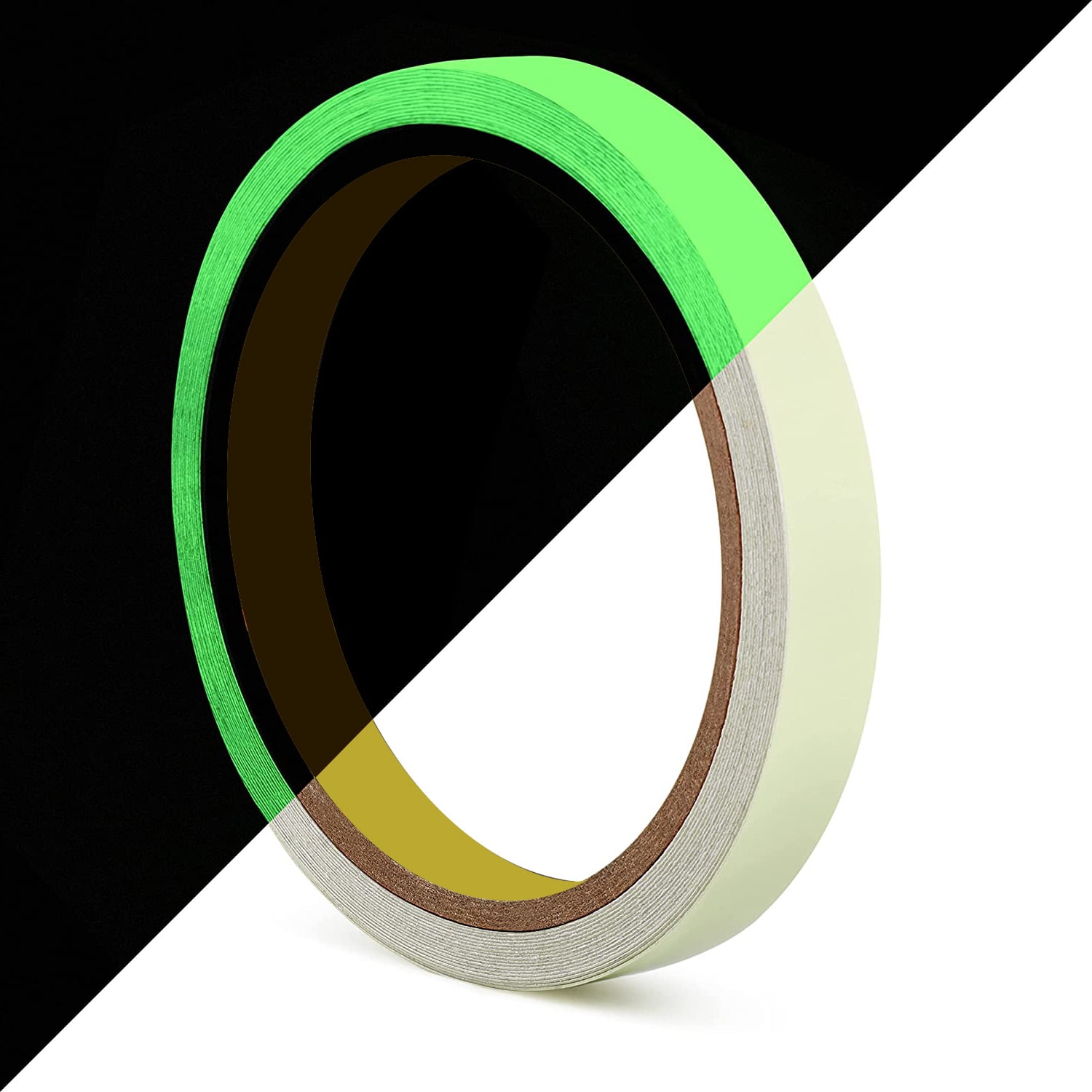 2pcs Glow in The Dark Tape, EEEkit Self-Adhesive Luminous Tape Sticker, Removable Waterproof Photoluminescent Luminescent Emergency Roll Safety Egress Markers Stairs Walls Steps Exit Sign Stage Floor