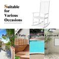 thumbnail image 5 of Gymax Wooden Rocking Chair Porch Rocker High Back Garden Seat For Indoor Outdoor White, 5 of 10