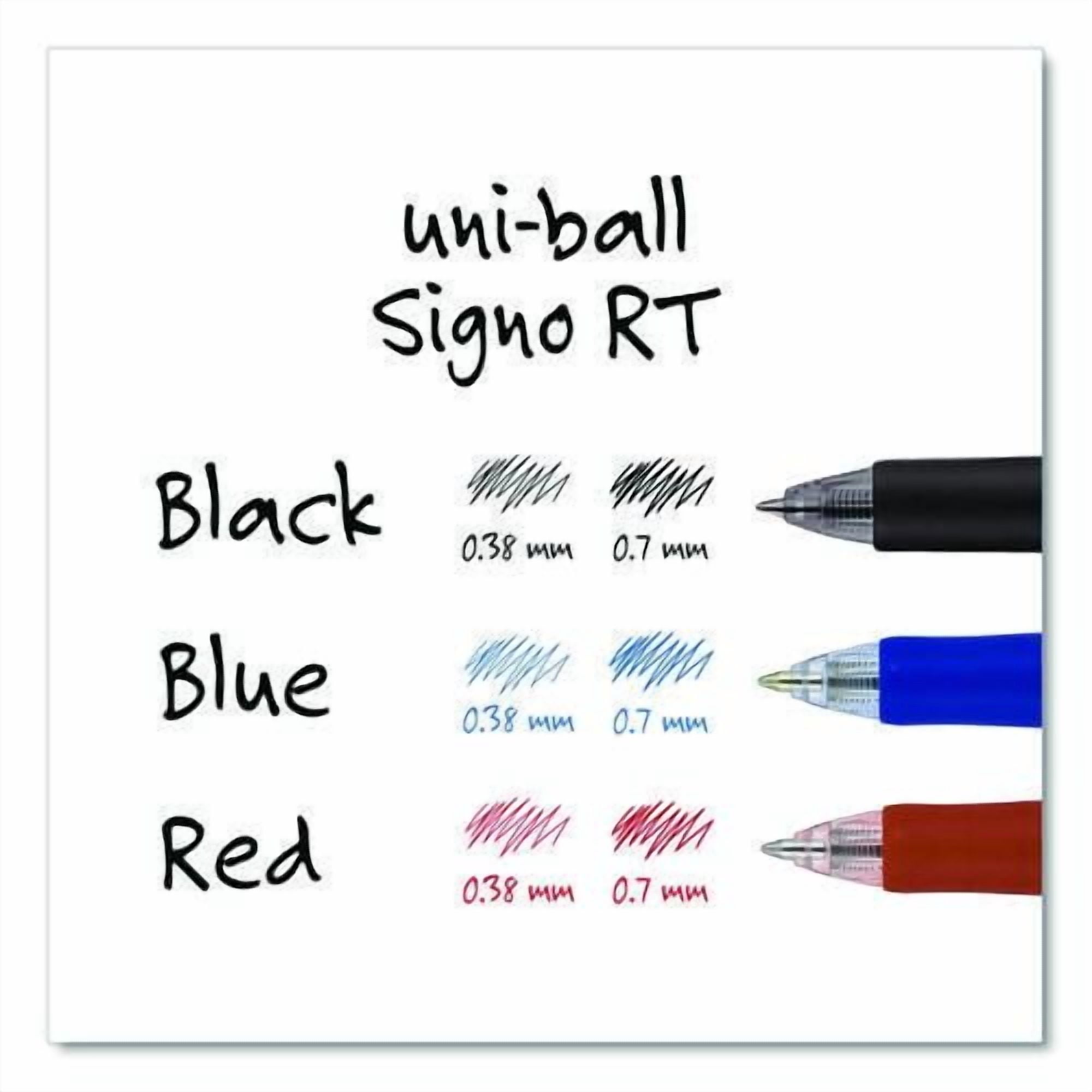 Signo Gel Pen, Retractable, Medium 0.7 mm, Red Ink, Silver/Red Barrel, Dozen | Bundle of 5