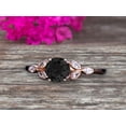 thumbnail image 3 of Black Diamond Moissanite Engagement Ring 1.50 Carat Round Cut Unique Design Stunning Look 10k Rose Gold, 3 of 5