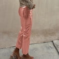 thumbnail image 4 of MIASHUI Women's Slimming Nightclub Glitter Casual Pants Comfortable Ankle Length Trousers Solid Color Party Wear Long Sequin Disco Pants for Women Pink,L, 4 of 6