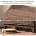 thumbnail image 2 of Bingirl Farmhouse Storage Cabinet 3 Tiers Adjustable Shelf with 7 Gears Rustic Kitchen Dining Room Organizer Multi Functional Entryway Cabinet Waterproof-Brown, 2 of 6