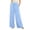 Light Blue, variant on Womens Polka Dot Pants High Waist Pleated Wide Leg Summer Casual Flowy Lounge Trousers with Pockets for Travel,Black,L