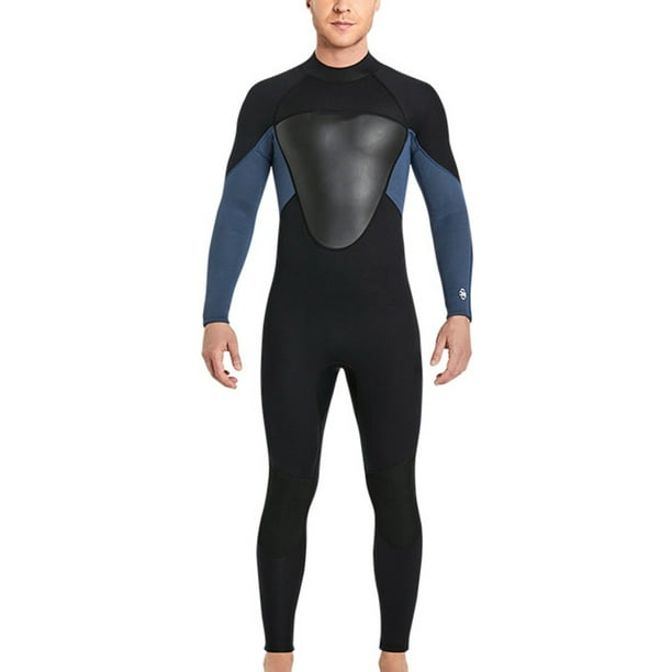 Yuarrent Traje de buceo Alta eficiencia A prueba de frío Cierre de cremallera Trajes de baño cómodos Traje de neopreno fácil de usar Cuello Deportes acuáticos Hombres Oscuro Gary 3XL Yuarrent OD020689-18