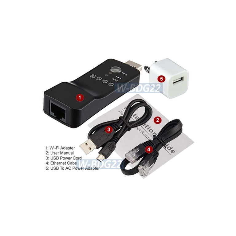 Router Wi-Fi 3 In 1 – Ripetitore + Bridge + Adattatore Da Wi-Fi A Ethernet, Universale, Modello W-BDG11N