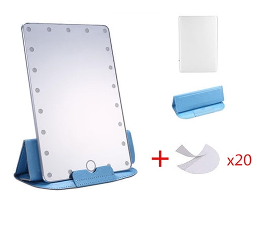 Clearance Sonew 21pcs Led Lighted Vanity Makeup Mirror Touch Screen Desktop Cosmetic Lamp Mirror With Mirror Cover 20pcs Eye Shadow Cover Protector Stickers Walmart Com