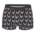 thumbnail image 5 of Uemuo Bohemian Chicken Pattern Men's Boxer Briefs,Trunk Anti-Chafing,Comfortable, Durable, and Stylish Underwear-Small, 5 of 9