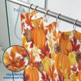 thumbnail image 3 of Thanksgiving Fall Harvest Shower Curtain Set, 72" x 72" Waterproof Polyester Bathroom Curtain with 12 Hooks, Rustic Farmhouse Orange Pumpkin Vintage Home Decor for Restroom, 3 of 7