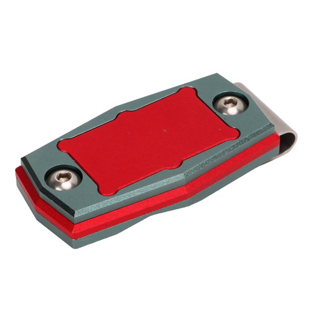 Soporte para tiza de billar, caja magnética portátil de aleación de aluminio para tiza de billar, accesorios de billar, verde oscuro y rojo