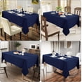thumbnail image 6 of Rectangle Table Cloth, Waterproof Anti-Scratch Polyester Tablecloth, Decorative Washable Fabric Table Cover for Dining, Buffet, Parties and Outdoor, 60x84, Navy, 6 of 6