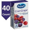 Ocean Spray Juice Drink, Cranberry Grape Juice, 4.23 Fl Oz, 40 Count Snack Pack Size