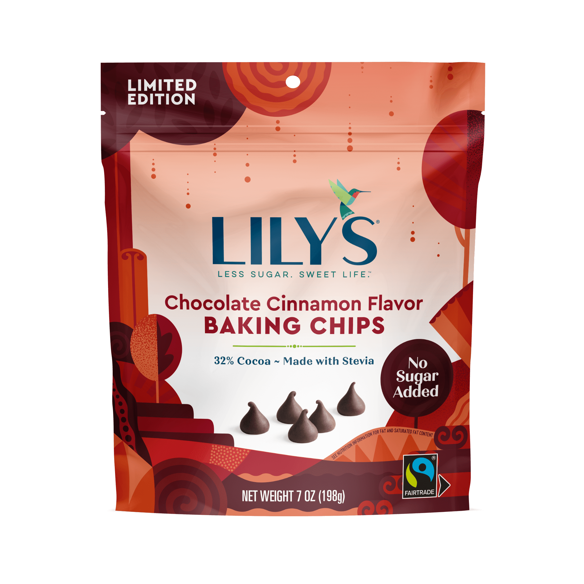 Lily's LILYS NO SUGAR ADDED BAKING CHIPS CINNAMON POUCH